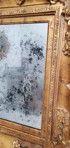 Antique Gold Ornate Mirrored Frame