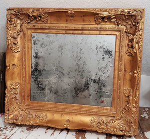 Antique Gold Ornate Mirrored Frame