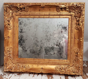 Antique Gold Ornate Mirrored Frame