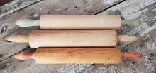 Load image into Gallery viewer, Antique Wooden Rolling Pins Bundle of 3