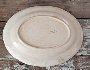 Antique Ivory Stained Ironstone Platter