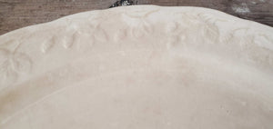 Antique Ivory Stained Ironstone Platter