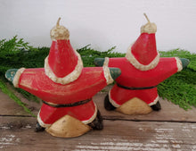 Load image into Gallery viewer, Antique Santa Candle set of 2