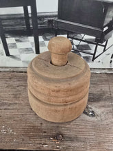 Load image into Gallery viewer, Antique Wood Round Butter Mold ~ Flower