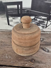 Load image into Gallery viewer, Antique Wood Round Butter Mold ~ Flower