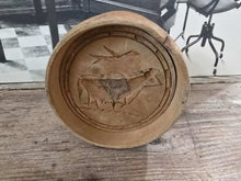 Load image into Gallery viewer, Antique Wood Round Butter Mold ~ Cow