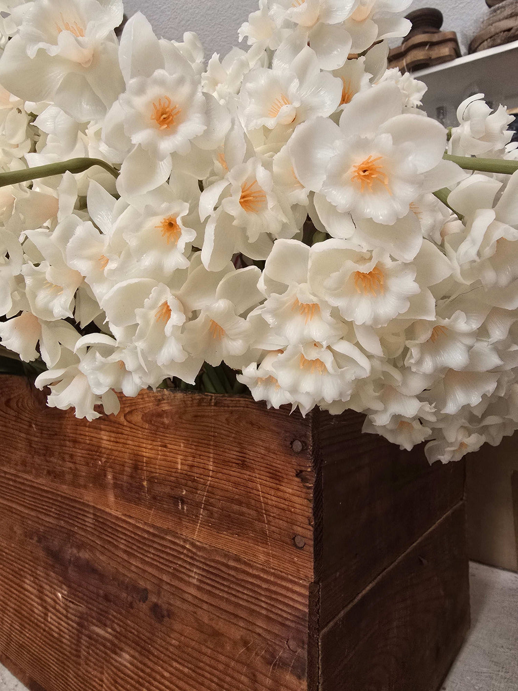 Faux Paper White Easter Narcissus Flower Bunch