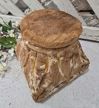 Load image into Gallery viewer, Antique Wood Pillar Capital Base