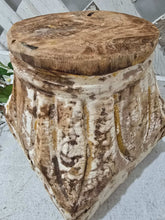Load image into Gallery viewer, Antique Wood Pillar Capital Base