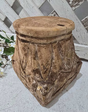 Load image into Gallery viewer, Antique Wood Pillar Capital Base