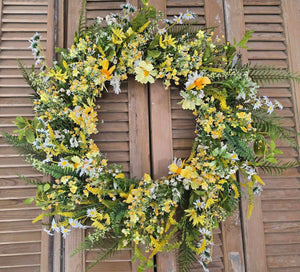 Spring 30" Wreath ~ Yellow