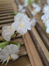 Load image into Gallery viewer, Faux Sakura Dogwood Stem 48&quot; ~ White