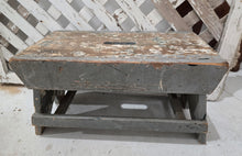 Load image into Gallery viewer, Antique Chippy Stool ~ Gray
