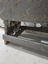 Load image into Gallery viewer, Antique Chippy Stool ~ Gray