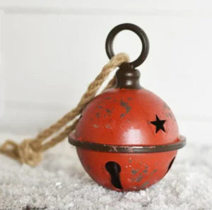 Jumbo Oversized Red Sleigh Jingle Bell ~ Small 4"