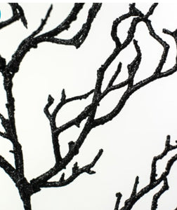 Halloween 32" Glittered Black Twig
