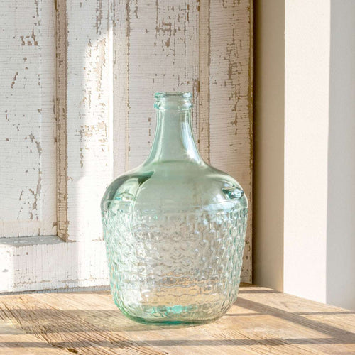 Medium European Basketweave Clear Cellar Jar/Bottle