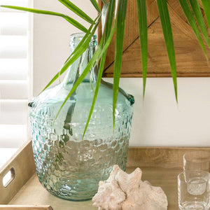Medium European Basketweave Clear Cellar Jar/Bottle