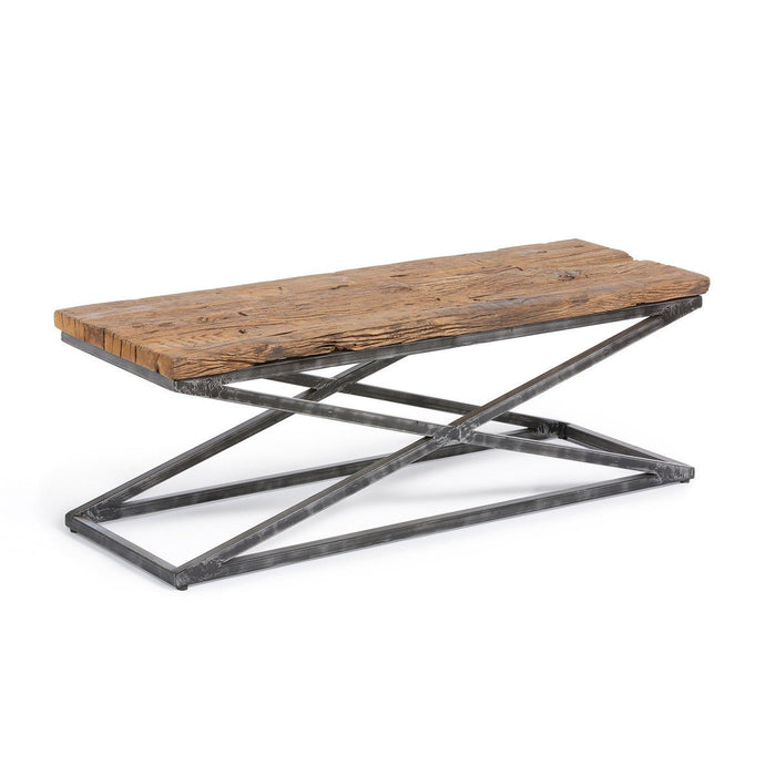Railway Wood and Iron Coffee Table/Bench | Vintage Character