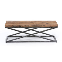Load image into Gallery viewer, Railway Wood and Iron Coffee Table/Bench