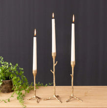Load image into Gallery viewer, Gold Branch Candle Holder Set of 3