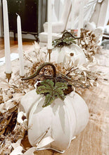 Load image into Gallery viewer, Fall Moonbeam White Metal Pumpkin ~Medium | Vintage Character