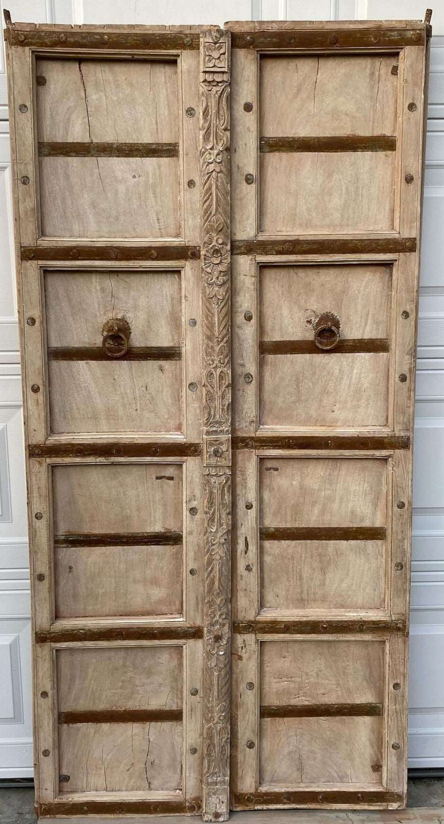 Antique Pair of Egyptian Wood Stripped Pordandar Pine Doors ~Ships Free | Vintage Character