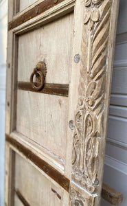 Antique Pair of Egyptian Wood Stripped Pordandar Pine Doors ~Ships Free | Vintage Character