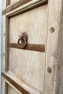 Antique Pair of Egyptian Wood Stripped Pordandar Pine Doors ~Ships Free | Vintage Character