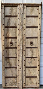 Antique Pair of Egyptian Wood Stripped Pordandar Pine Doors ~Ships Free | Vintage Character