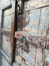 Load image into Gallery viewer, Antique Pair of Blue Pordandar Wooden Doors ~Ships Free | Vintage Character
