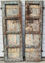Load image into Gallery viewer, Antique Pair of Blue Pordandar Wooden Doors ~Ships Free | Vintage Character