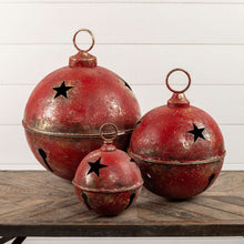 Load image into Gallery viewer, Jumbo Oversized Rustic Red Sleigh Jingle Bell ~ Extra Large 15.75&quot;