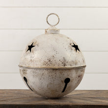 Load image into Gallery viewer, Jumbo Oversized Rustic White Sleigh Jingle Bell ~ Extra Large 20&quot;