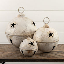 Load image into Gallery viewer, Jumbo Oversized Rustic White Sleigh Jingle Bell ~ Extra Large 11.25&quot;