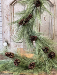 Christmas Long Needle Pine 6 FT Garland | Vintage Character