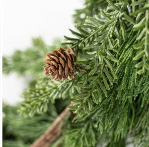 Christmas Juniper Arborvitae Pine 6 FT Garland | Vintage Character