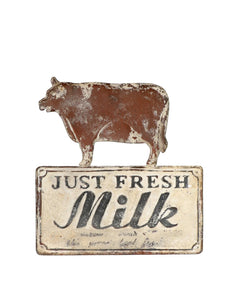 Just Fresh Milk Sign | Vintage Character