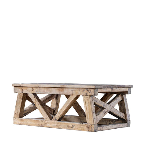 Timber Frame Wood Coffee Table | Vintage Character