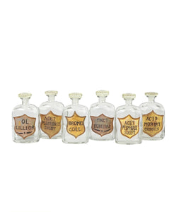 Apothecary Clear Bottles Set of 6