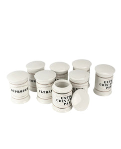 Apothecary Ceramic Bottles Set of 8 | Vintage Character