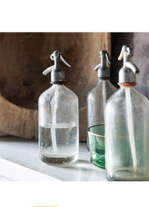 Antique European Glass Seltzer Bottle | Vintage Character