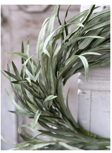 Green Grass Serene Shoals Wreath | Vintage Character