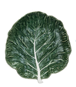 Hand Painted Stoneware Cabbage Shaped Plate | Vintage Character