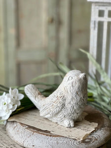 Concrete Rustic Wren Perched Bird | Vintage Character