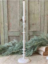 Load image into Gallery viewer, Chinkapin Taper Candle Holder Set of 3 White &amp; Gold Distressed