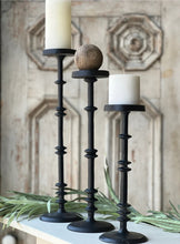 Load image into Gallery viewer, Sycamore Black Candle Holder ~ Pillar