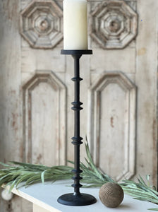 Sycamore Black Candle Holder ~ Pillar