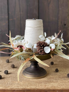 Moondance Pumpkin Candle Ring/ Wreath 16" | Vintage Character