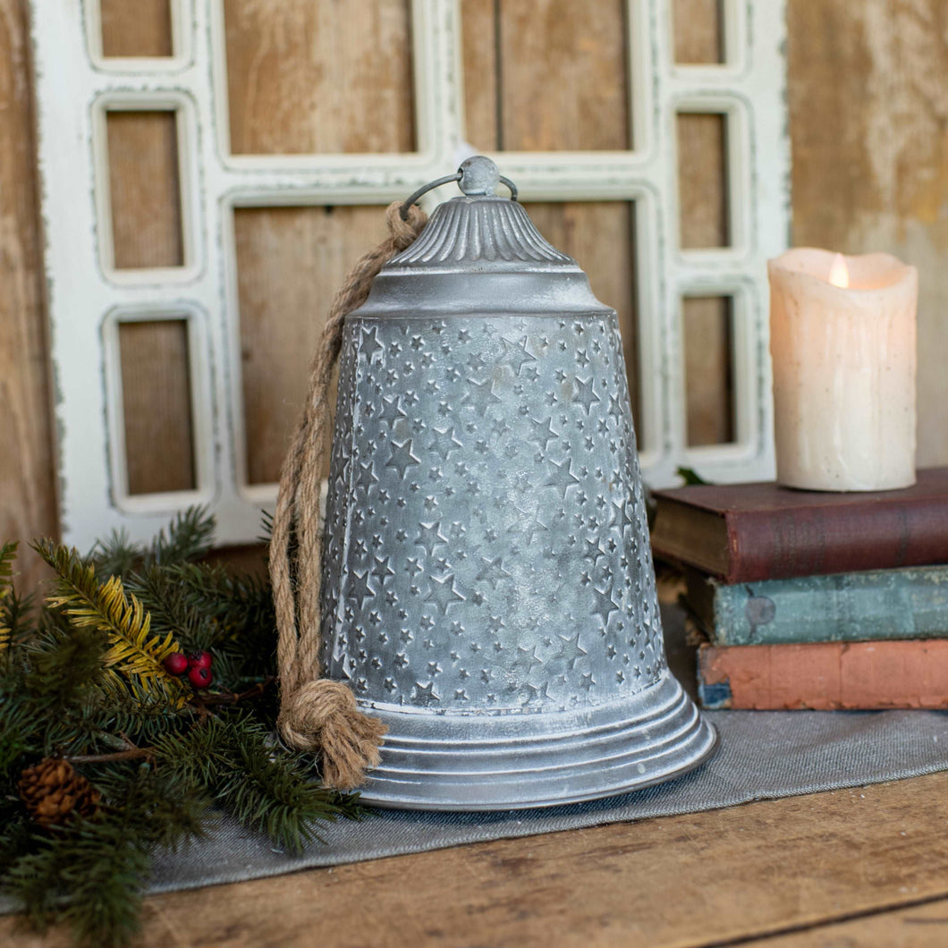 Christmas Large Star Metal Cylinder Bell